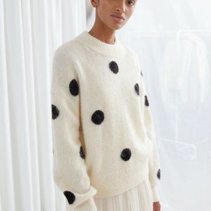 & Other Stories Wool Blend Polka Dot Sweater - xs